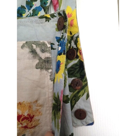 NWT Rahab's Rope Kantha Wide Leg Pants Botanical Motif Patchwork Printed Overall - Picture 10 of 15